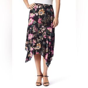 NWT Jessica Simpson Margot Tiered Floral Handkerchief Skirt Size Large